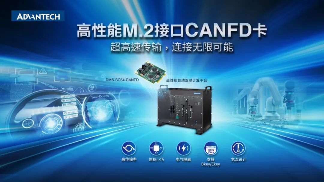 新品 | 研华高性能M.2接口CANFD卡 —— 超高速传输，连接无限可能