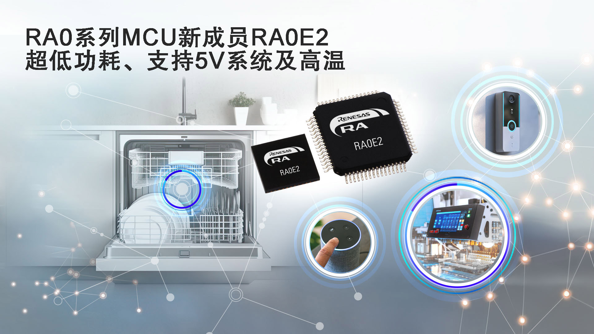 瑞萨电子广受欢迎的RA0系列推出新产品， 卓越的功耗、更宽的温度范围